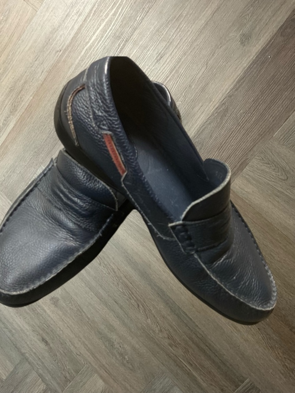 Bacco Bucci‎ Made In Italy Leather Driving Moccasins Mens 10 Navy Preppy Classy